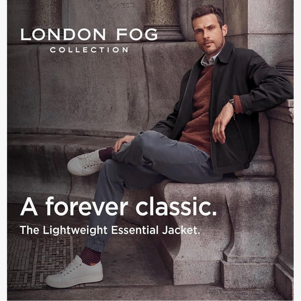 London Fog MEN'S AUBURN LIGHT WEIGHT ZIP FRONT GOLF JACKET - Picture 2 of 10